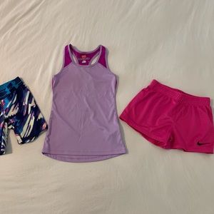 Kids Athletic Bundle Tank top and shorts Nike Under Armor